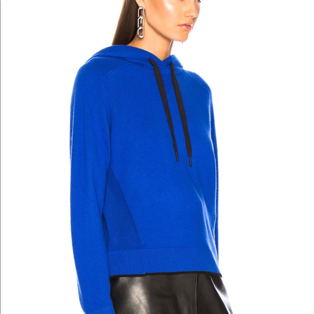 New Rag & Bone Bright Blue Yorke Cashmere Hoodie